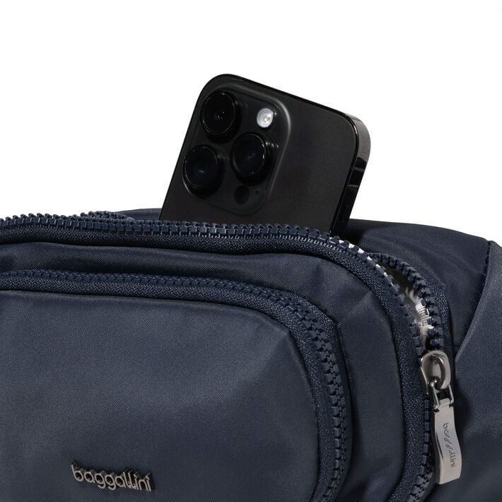 Baggallini On The Go Belt Bag Waist Pack - Hands-Free Crossbody Fanny Pack for Travel, Hiking & Running - Secure & Stylish Waist Wallet for Women & Men