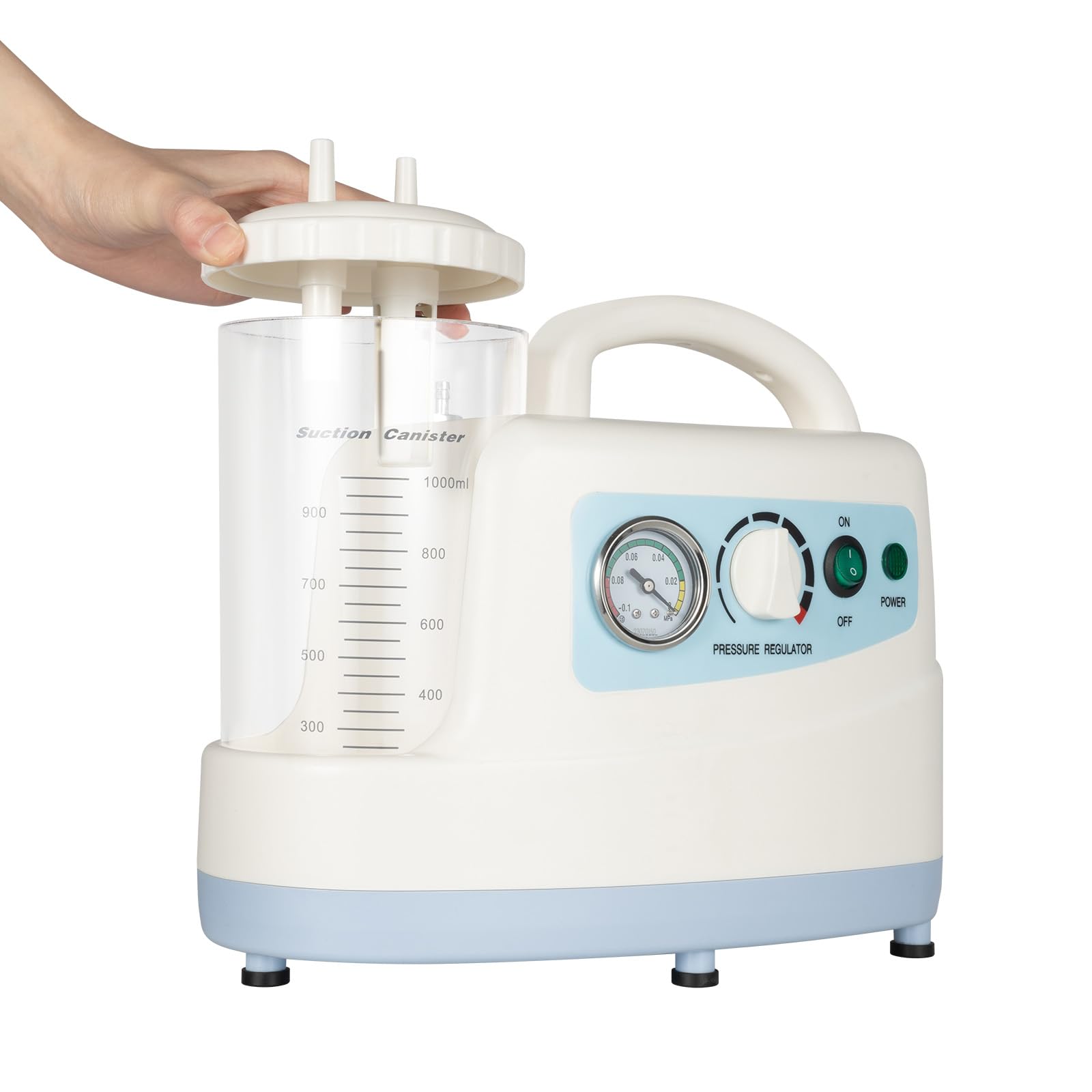 110V 33.8oz Portable Veterinary Suction Unit - Low Noise Vacuum Pump Machine for Small Animal Clinics & Home Pet Care