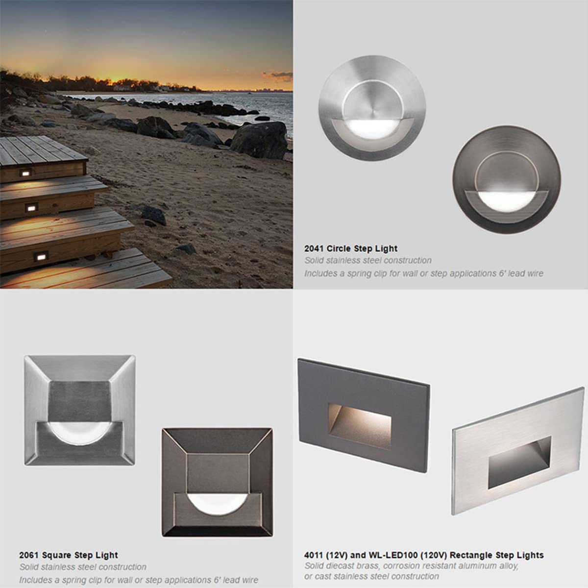 WAC Landscape Lighting - 12V LED Horizontal Step and Wall Light, 3000K Warm White, Indoor/Outdoor Use - Perfect for Pathways, Gardens, and Patios