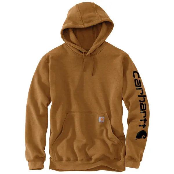 Carhartt K288 Loose Fit Midweight Graphic Hoodie with Logo Sleeve - Brown - Perfect for Workwear, Outdoor Activities & Casual Street Style