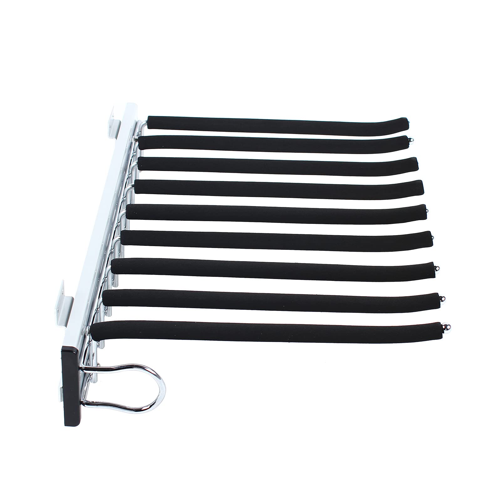 DYRABREST 9-Pole Space Saving Pants Hangers - Non-Slip Closet Organizer for Jeans, Shorts, Scarf & Ties - Compact Leggings Hanger Rack for Wardrobe Organization - Perfect for Small Closets & Apartment Living