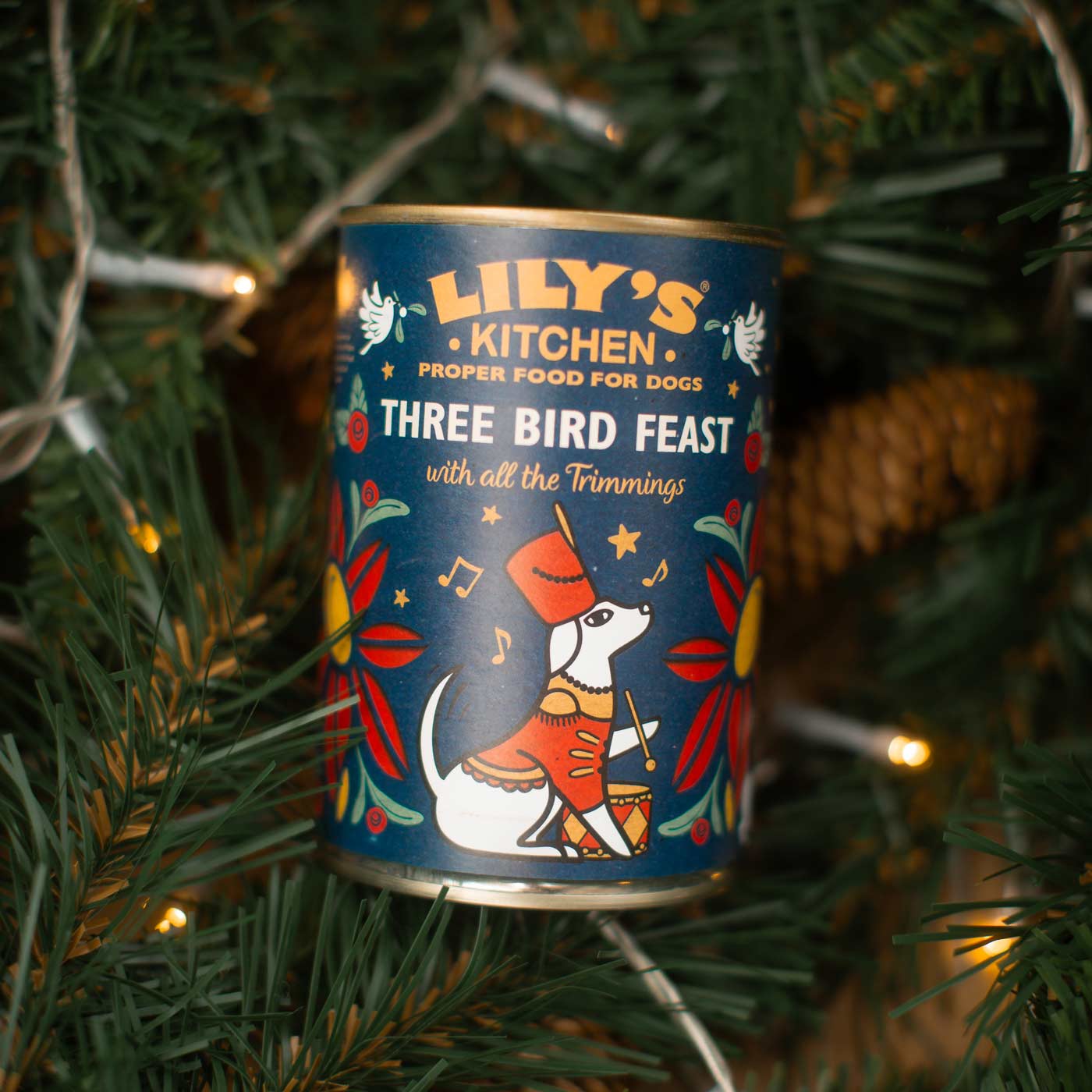 Lily's Kitchen Christmas Three Bird Feast for Dogs 400g - Premium Holiday Dog Food with Turkey, Duck & Chicken - Perfect for Festive Meals & Special Occasions