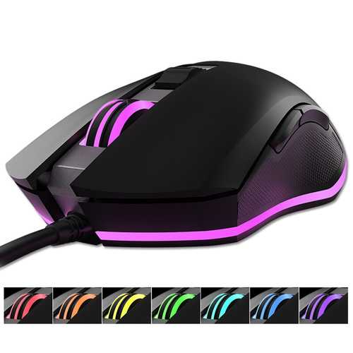 Dareu EM905 6-Button 4000DPI RGB LED Wired Gaming Mouse - Professional Optical Gaming Mouse for PC - Perfect for FPS, MOBA & MMO Games