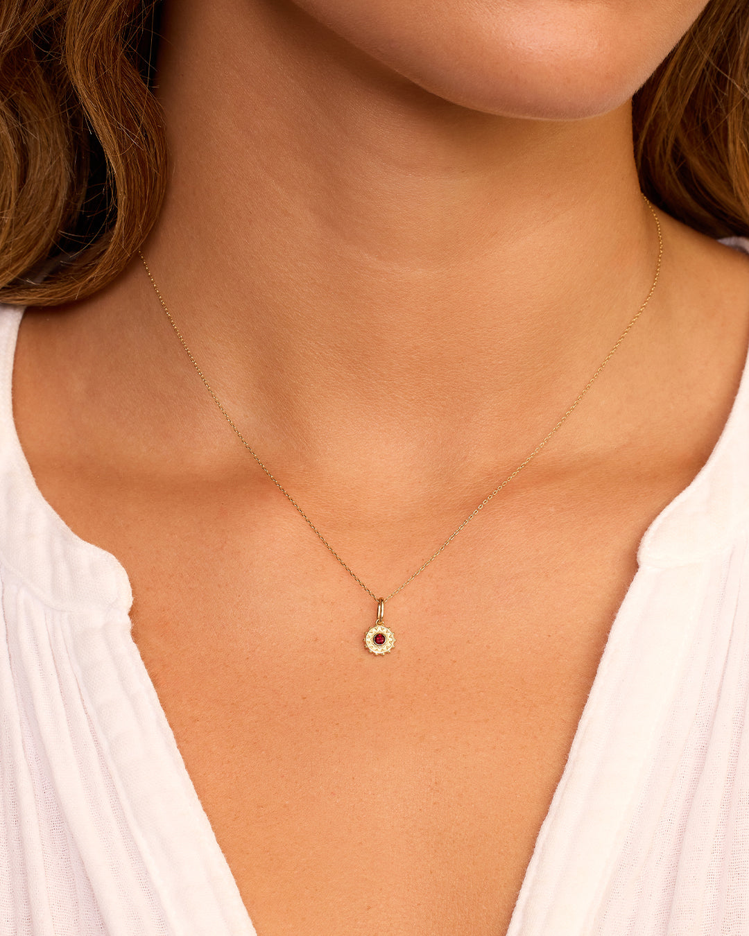 Sun Birthstone Charm Necklace - Genuine Gemstone Jewelry for Women - Perfect Gift for Birthday, Anniversary & Special Occasions