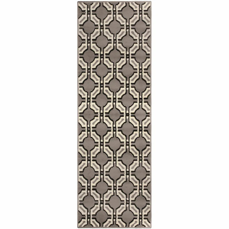 Pritchard Modern Geometric Trellis Indoor Area Rug - Non-Slip Living Room Carpet, Soft Bedroom Rug for Home Decor - Perfect for Living Spaces, Bedrooms & Offices