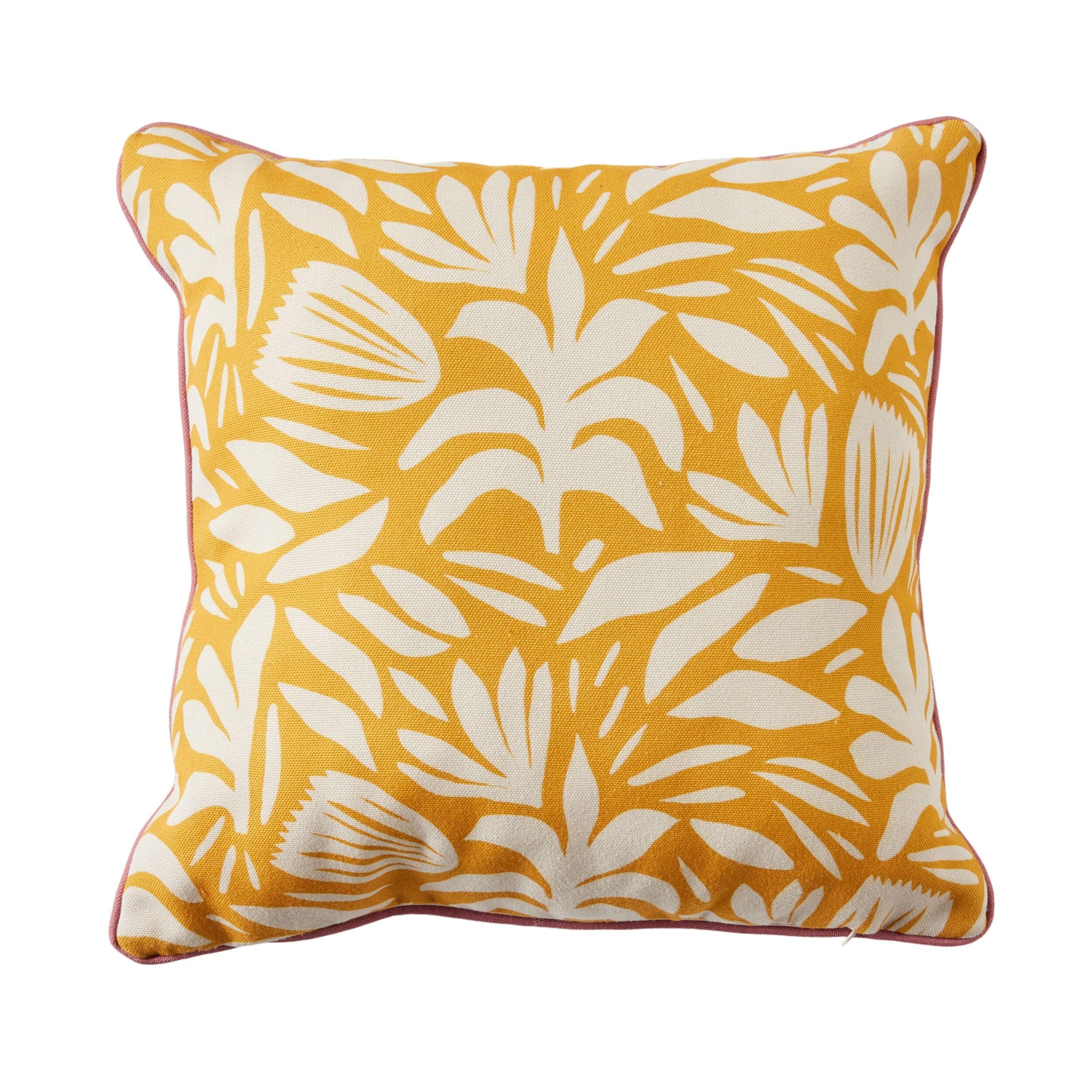 Aruba Protea & Bird of Paradise Throw Pillow Cover 45x45cm - Tropical Home Decor for Sofa, Bed & Outdoor Patio