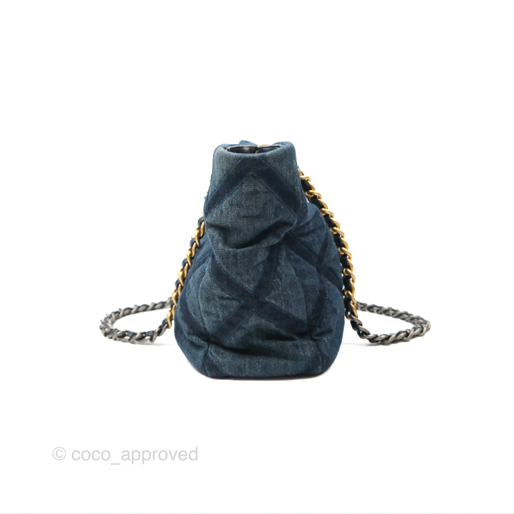 Chanel 19 Quilted Denim Tote Bag with Mixed Hardware - 23C Collection | Luxury Designer Handbag for Women, Perfect for Work, Travel & Everyday Use