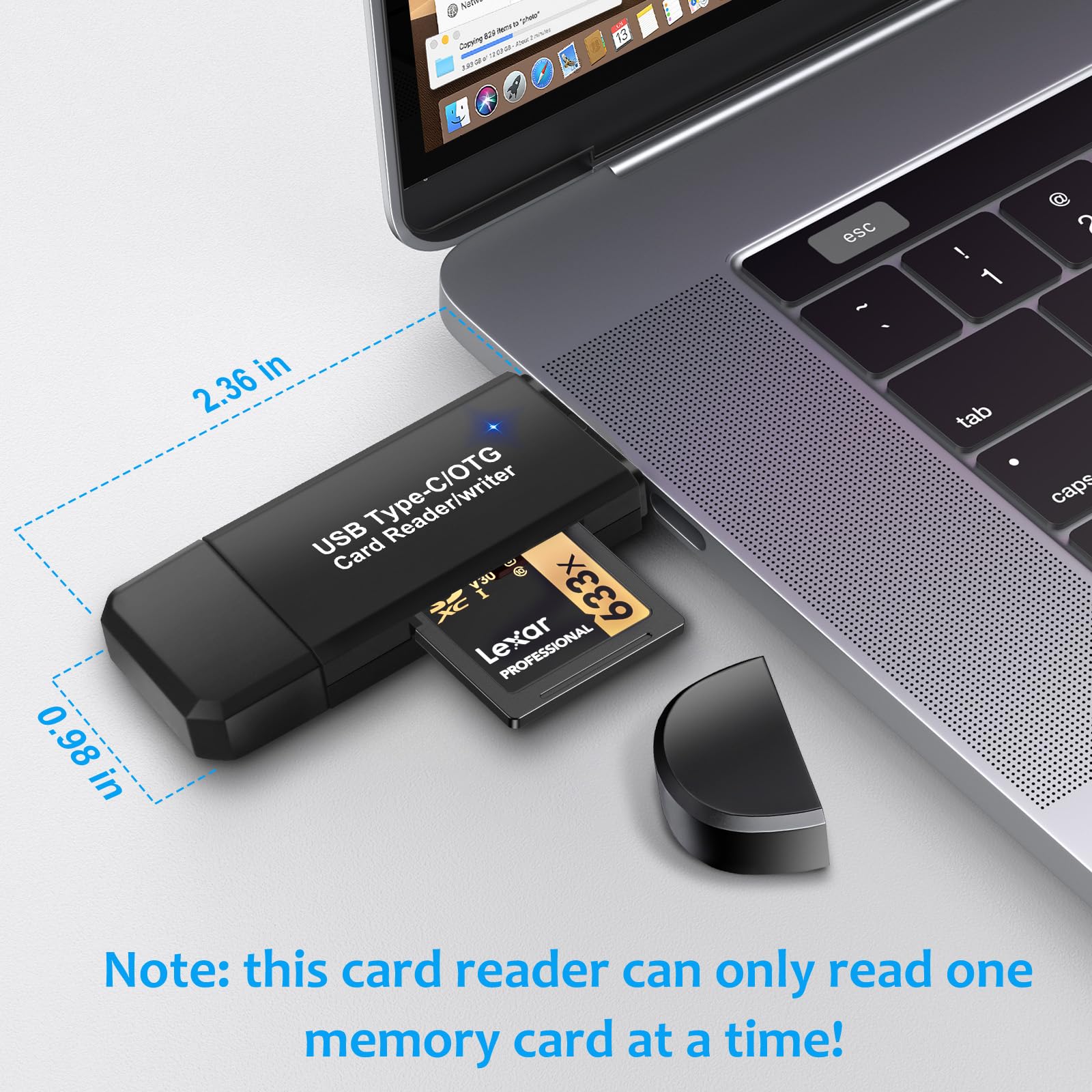High-Speed SD Card Reader for Android & iPhone - Dual Slot TF/SD Memory Card Adapter for PC, MacBook, Chromebook, iPad Pro, Samsung Galaxy S24/S23/S22 - Perfect for Photography, File Transfer & Data Backup