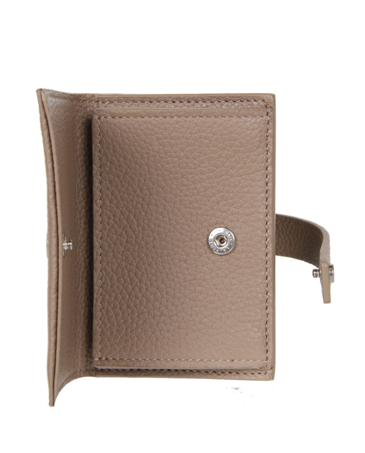 Saint Laurent Sac De Jour Petite Leather Wallet in Light Taupe - Luxury Compact Women's Wallet for Everyday Use & Travel