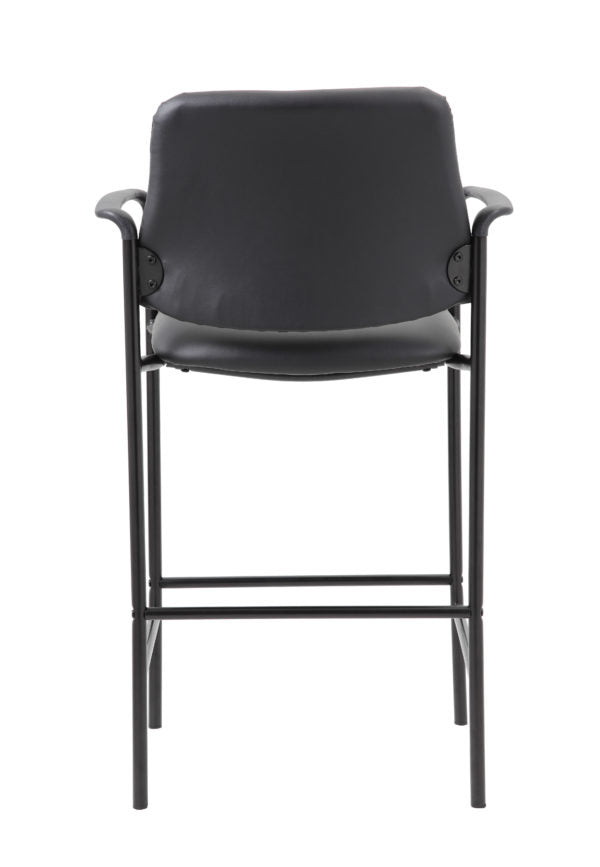 Boss Contemporary Black Caressoft Counter Stool B169503 - Modern Bar Stool for Kitchen Island, Breakfast Nook & Home Bar Decor
