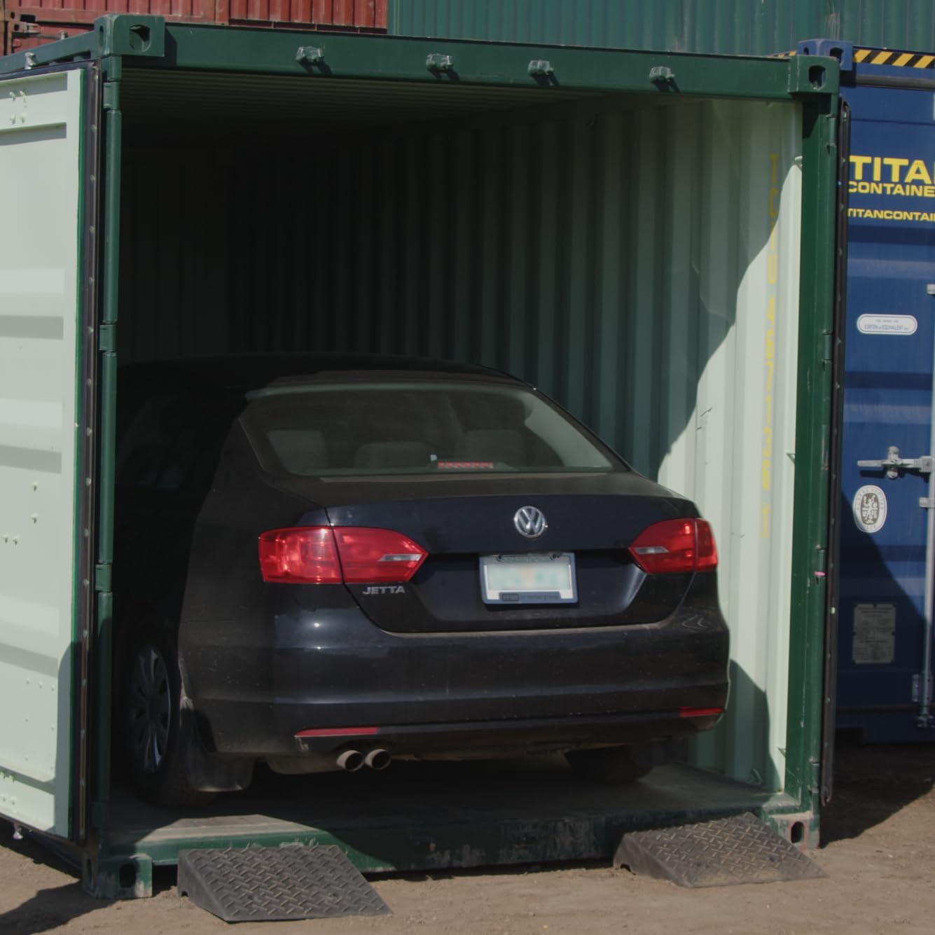 Container Modification World® - Heavy Duty Rubber Ramps for Shipping Containers & Sea Cans (2 Pack) - Durable Loading Ramps for Easy Truck, Trailer & Warehouse Access