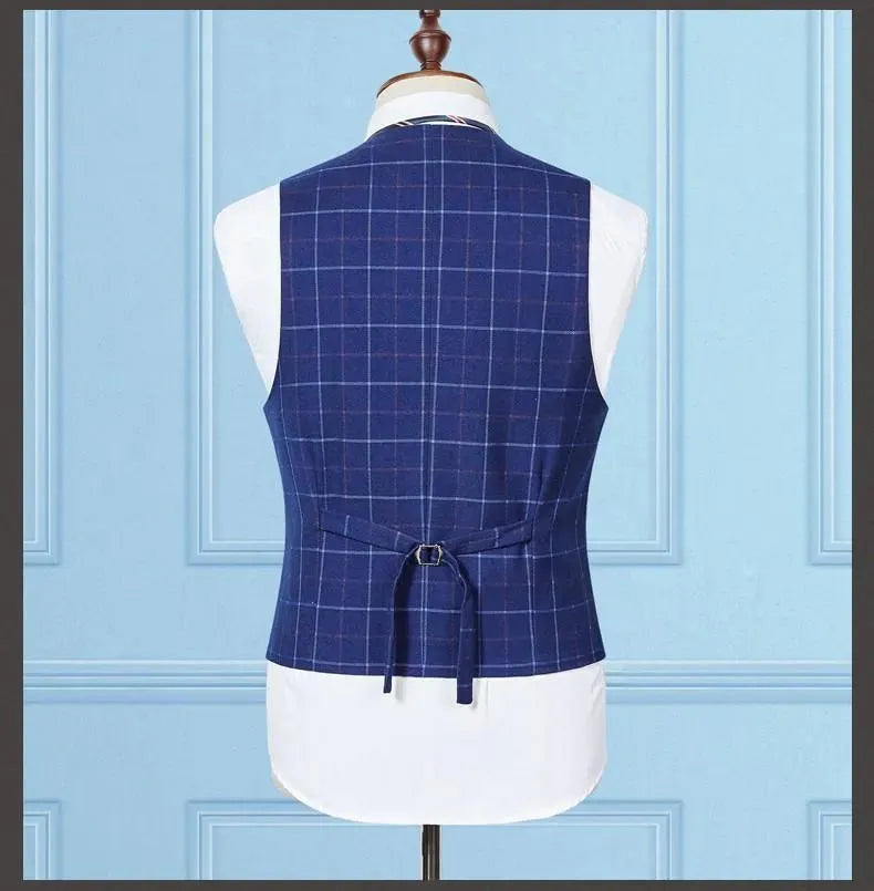 Slim Fit Grid Stripe Suit for Men - Modern Business & Formal Wear | Perfect for Office, Weddings & Special Events