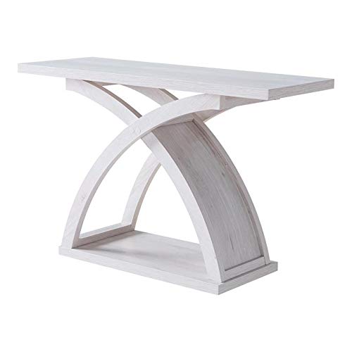 Furniture of America Nipran Transitional Wood Console Table - White Oak Finish, Entryway Sofa Table for Hallway, Living Room & Foyer Decor