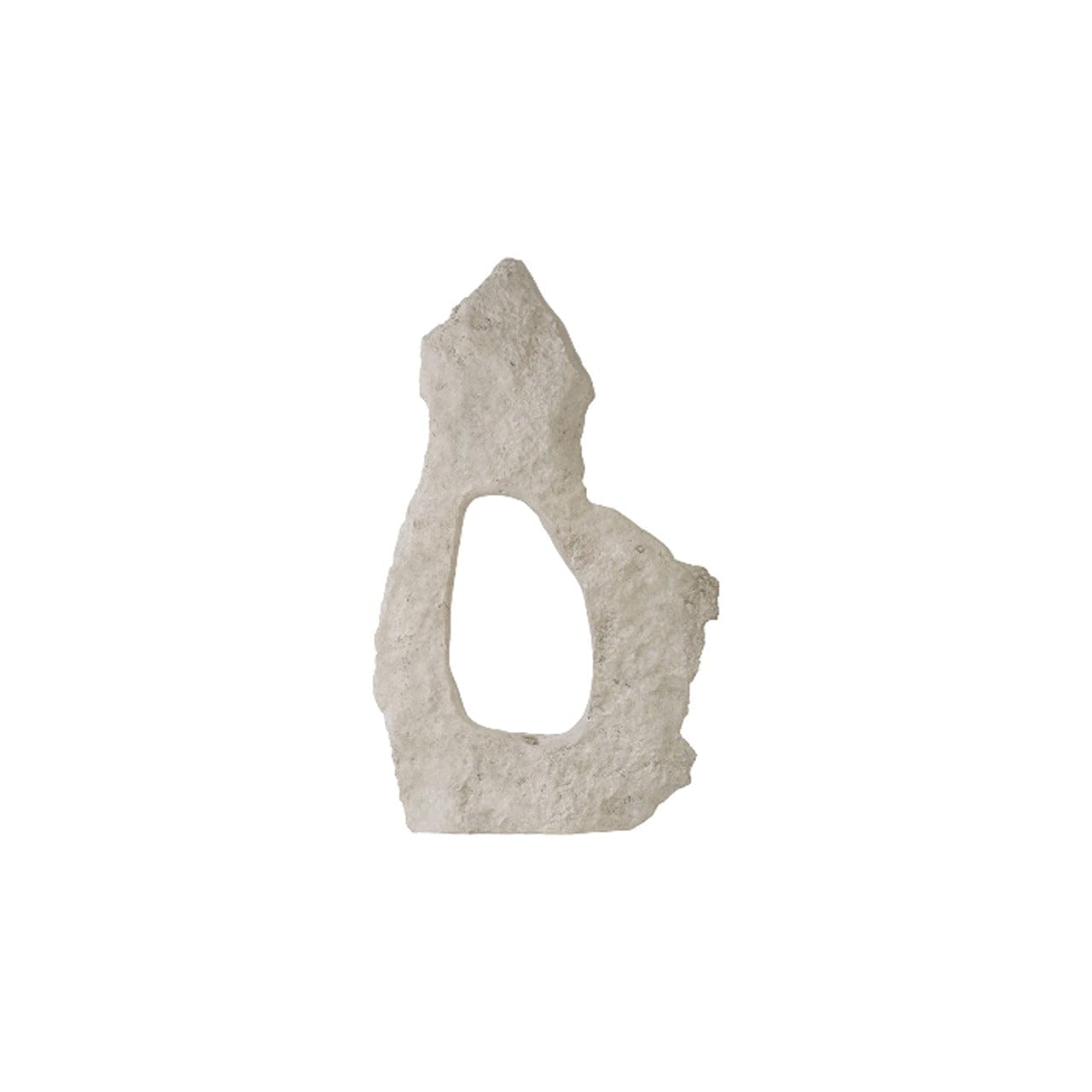 Large Cast Stone Single Hole Garden Sculpture - Perfect for Outdoor Decor, Landscaping, and Zen Garden Accents