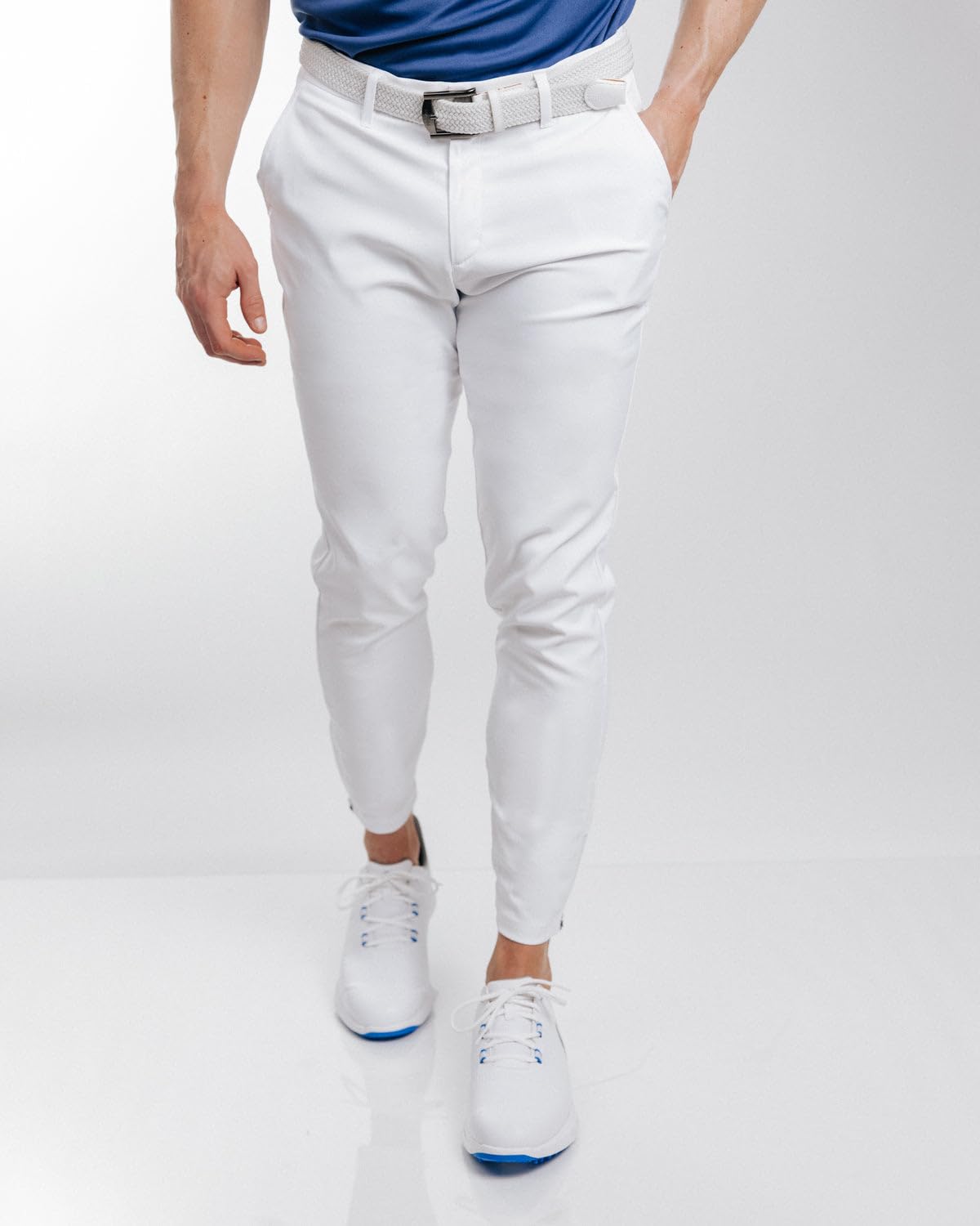 **Primo Golf Jogger Pants for Men - Lightweight 4-Way Stretch Golf Trousers with 4 Pockets, Inner Gel Waistband & Elastic Zipper Ankles - Perfect for Golfing, Travel & Casual Wear**