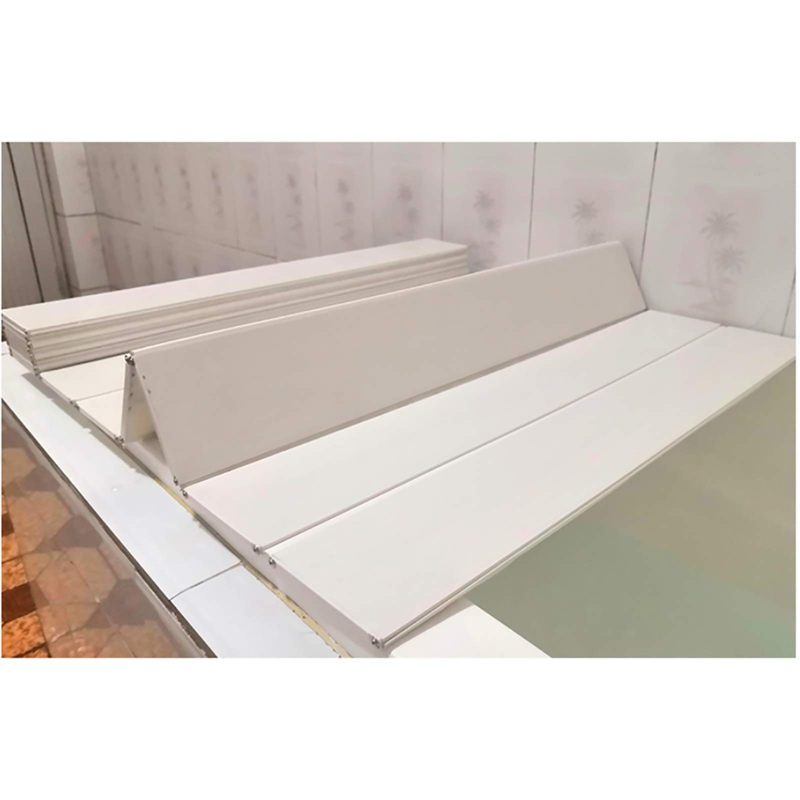 White PVC Plastic Bathtub Cover - Anti-Dust Folding Insulation Board for Standard Sized Tubs (127x80x0.65cm) | Bathroom Protection & Energy Saving Solution for Home & Hotel Use
