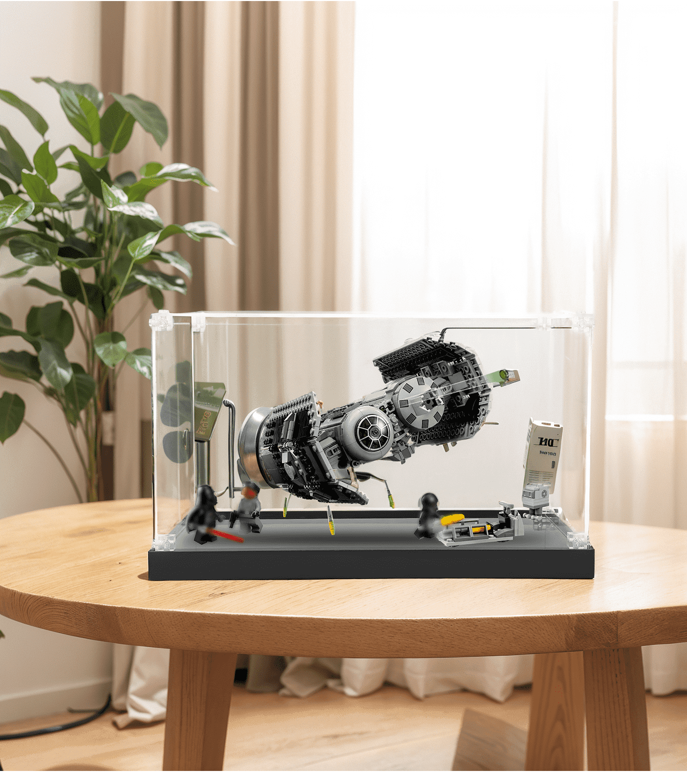 LEGO Star Wars TIE Bomber 75347 Display Case - Premium Acrylic Showcase for Collectible Models - Perfect for Home Office Decor & Gift for Star Wars Fans