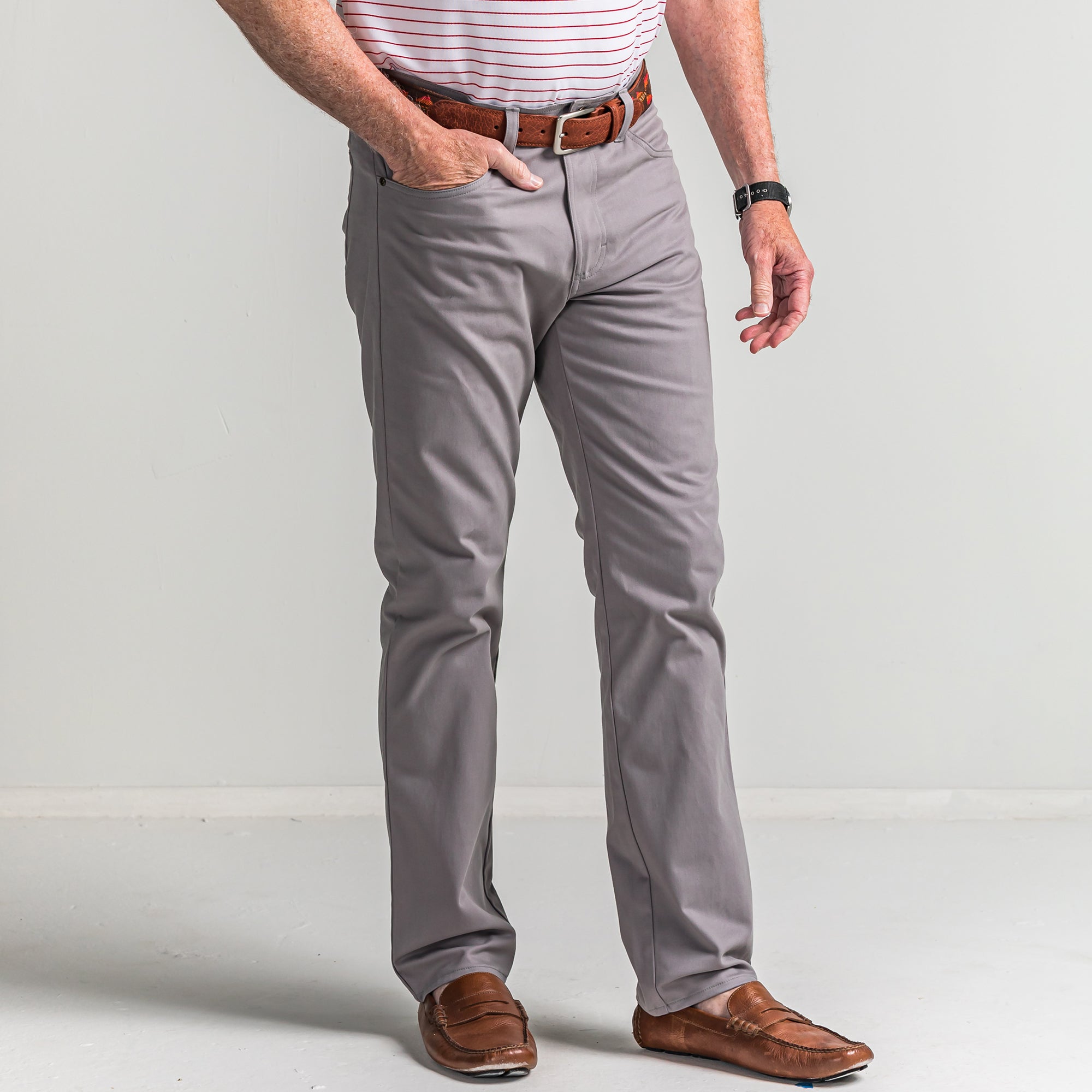 Classic Five Pocket Pants for Men - Steel Grey | Comfortable & Stylish Casual Trousers for Everyday Wear, Work & Outdoor Activities