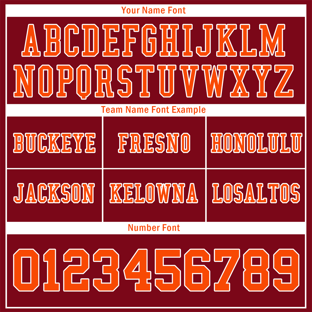 Custom Brown & Orange Personalized Authentic Football Jersey FBJ02 - Classic Style Sports Apparel for Games, Training & Fan Support