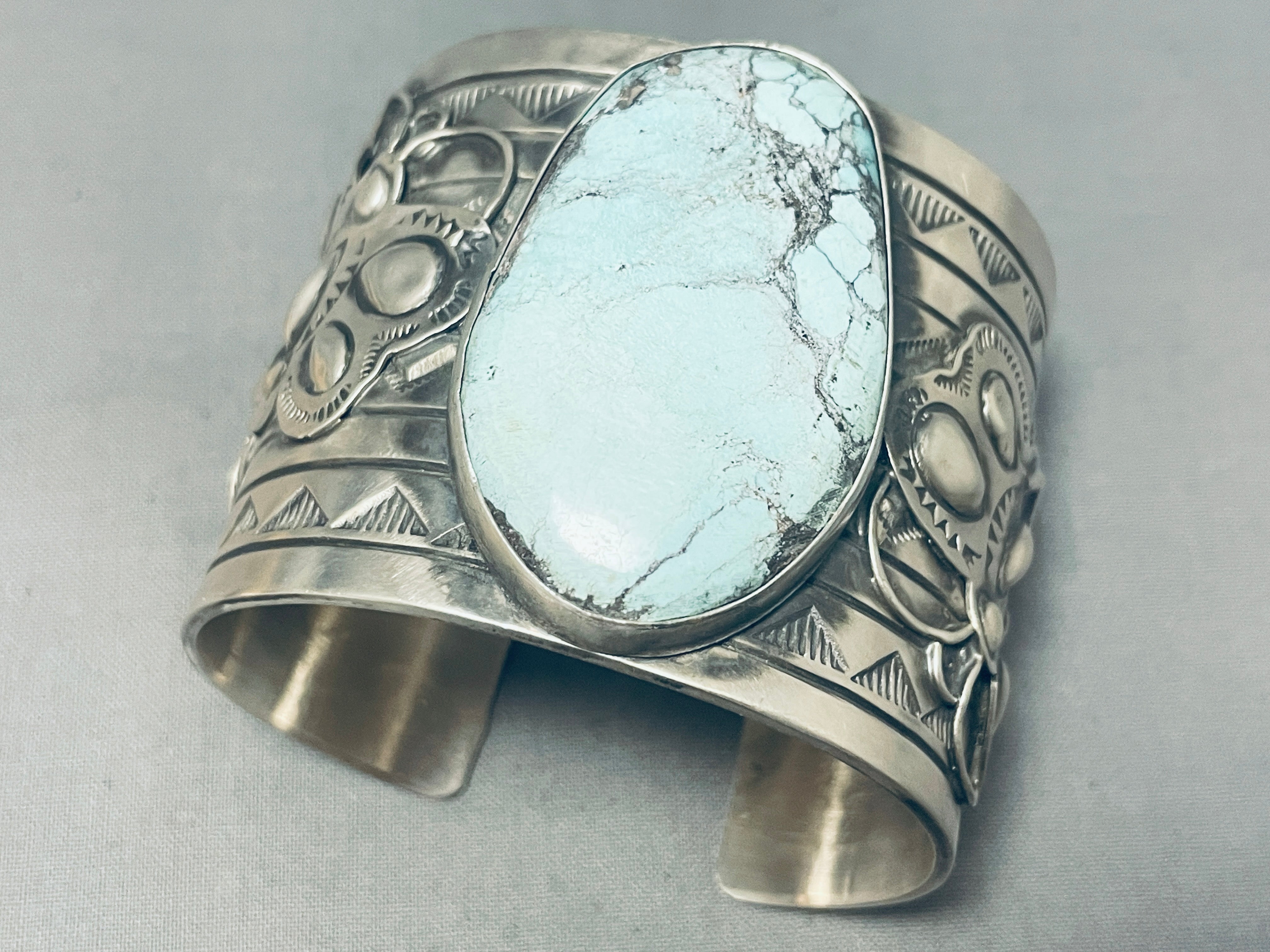 Authentic Navajo Blue Spider Turquoise Sterling Silver Dragonfly Bracelet - 152g Handmade Native American Jewelry for Women - Perfect for Boho, Festival & Spiritual Healing