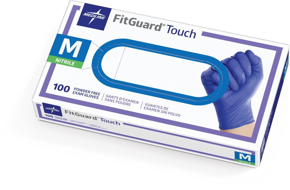 FitGuard Touch Powder-Free Nitrile Exam Gloves - Latex-Free, Disposable Medical Gloves for Healthcare, Food Handling & Tattoo Artists (100 Count) - Ideal for Hospitals, Salons & Home Use