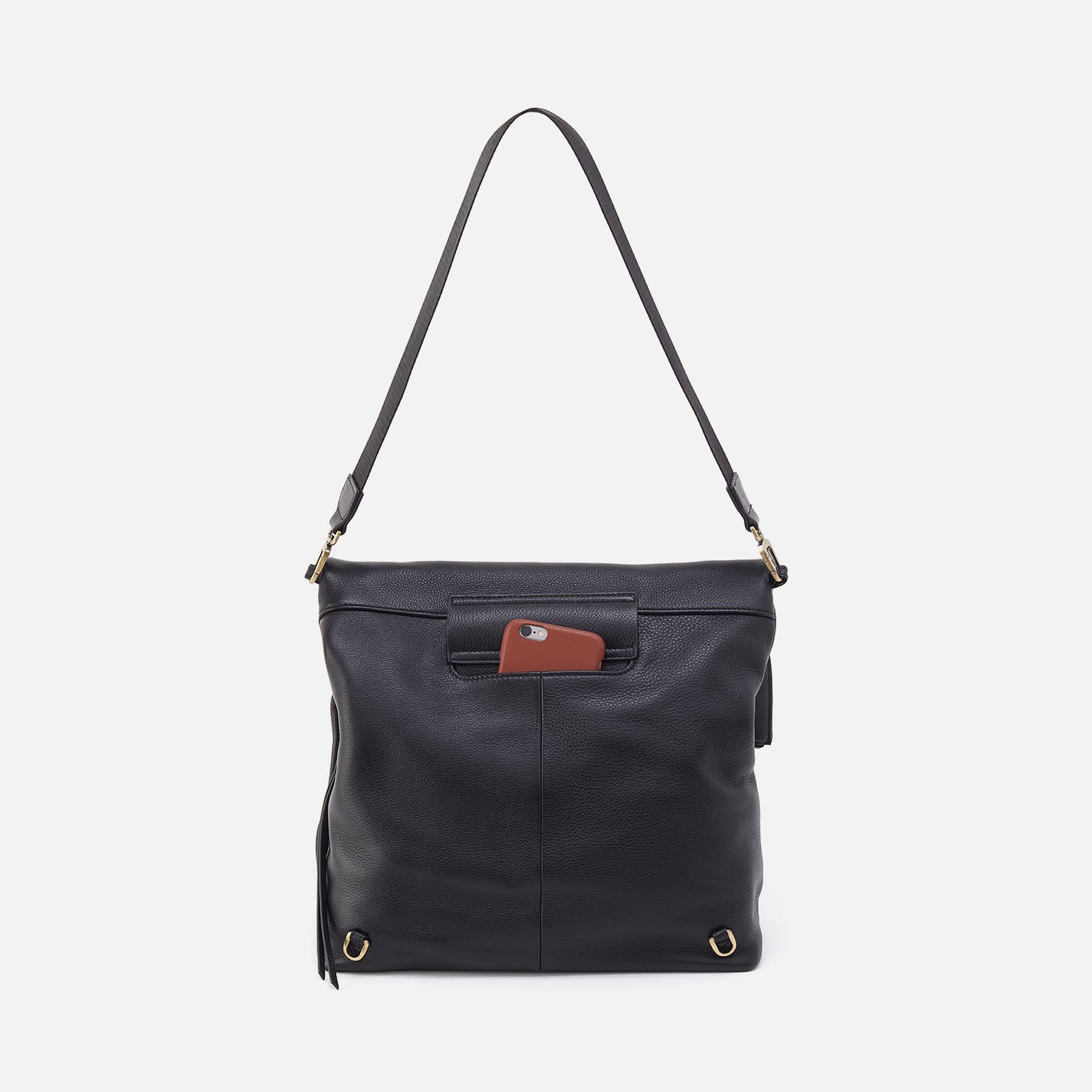 Premium Pebbled Leather Grant Backpack - Stylish & Durable Black Laptop Bag for Work, Travel & School | Water-Resistant & Spacious Design