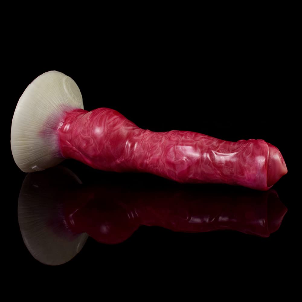 Premium Liquid Silicone Alien/Fido Dildo with Strong Suction Cup - Realistic BeHorny Adult Sex Toy for Solo Play & Couples Intimacy - Waterproof & Body-Safe for Shower, Bedroom & BDSM Scenes