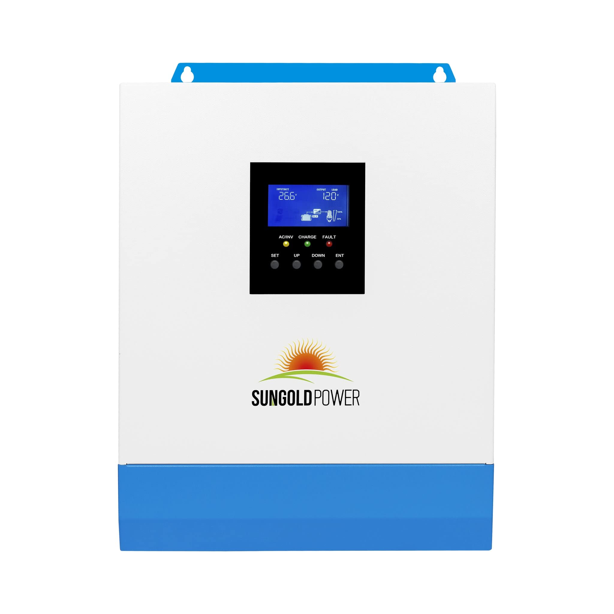 3000W 24V Pure Sine Wave Inverter with 80A MPPT Solar Charger & 40A AC Charger | Hybrid Solar Power Inverter for RV, Off-Grid, Home Backup | SunGoldPower Upgraded Model