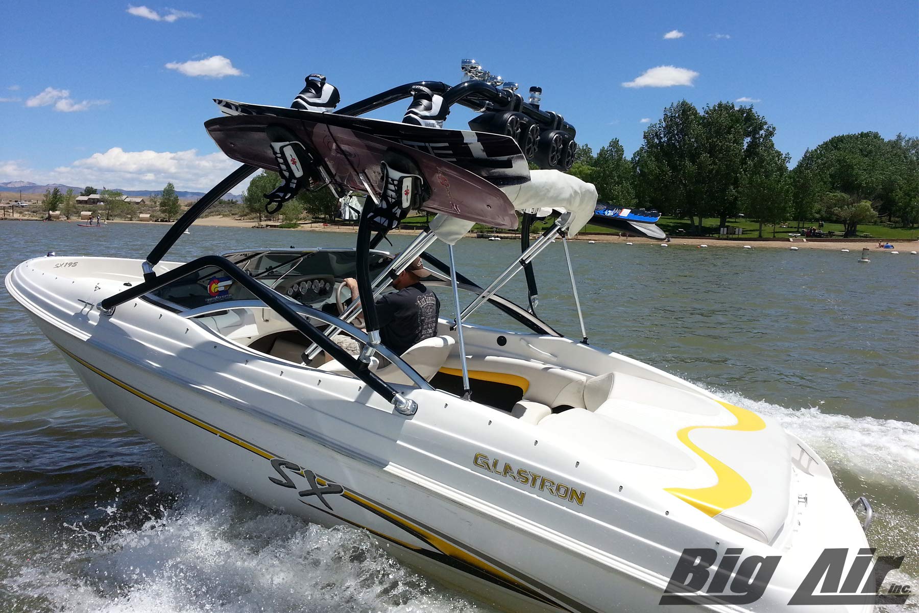 Big Air Vapor Wakeboard Tower for Boats - Lightweight Aluminum Wakeboard Tower for Water Sports | Perfect for Wakeboarding, Wakesurfing & Tubing