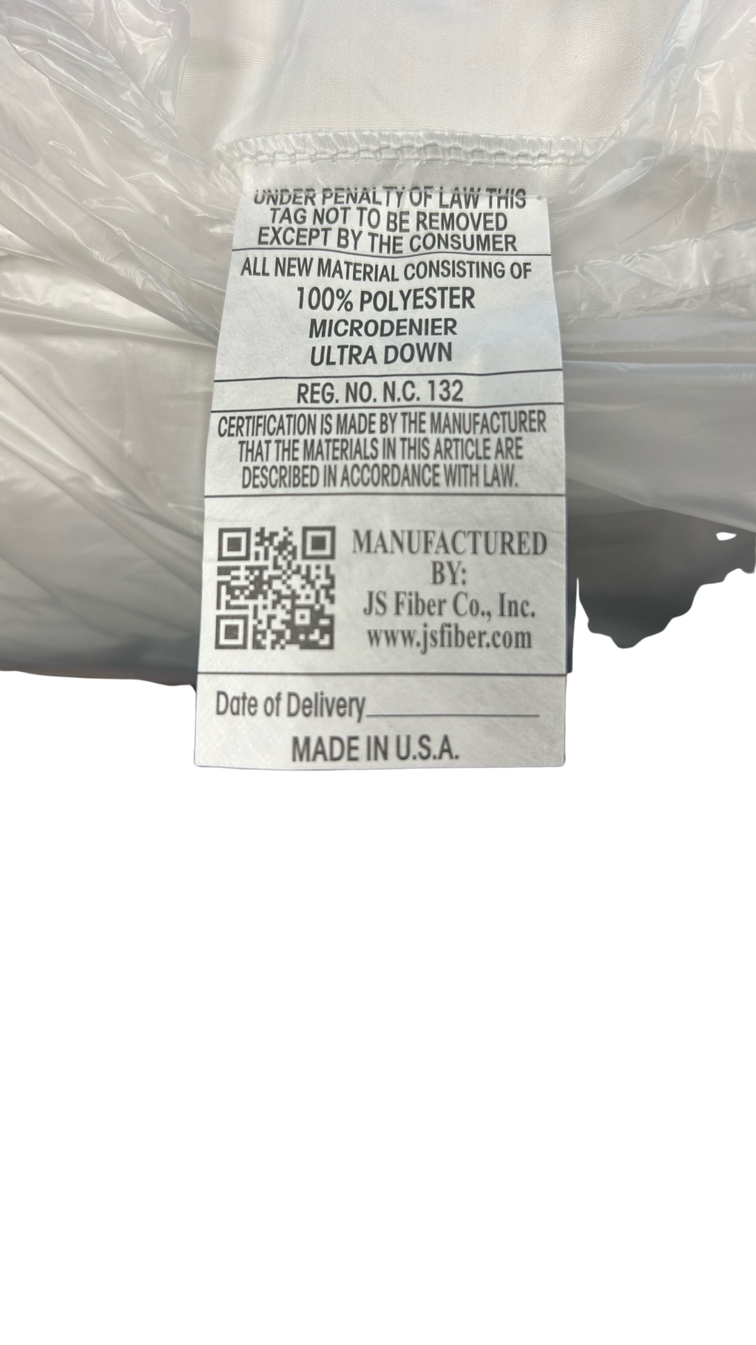 Ultra Soft JS Fiber Down Alternative Polyester Pillow - Hypoallergenic & Supportive for Side, Back & Stomach Sleepers - Perfect for Bedroom, Guest Room & Travel
