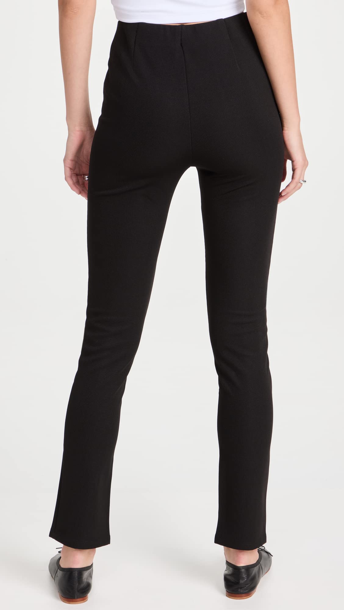 English Factory Women's High Waist Front Slit Pants - Stylish & Comfortable Trousers for Work, Office, and Casual Outfits