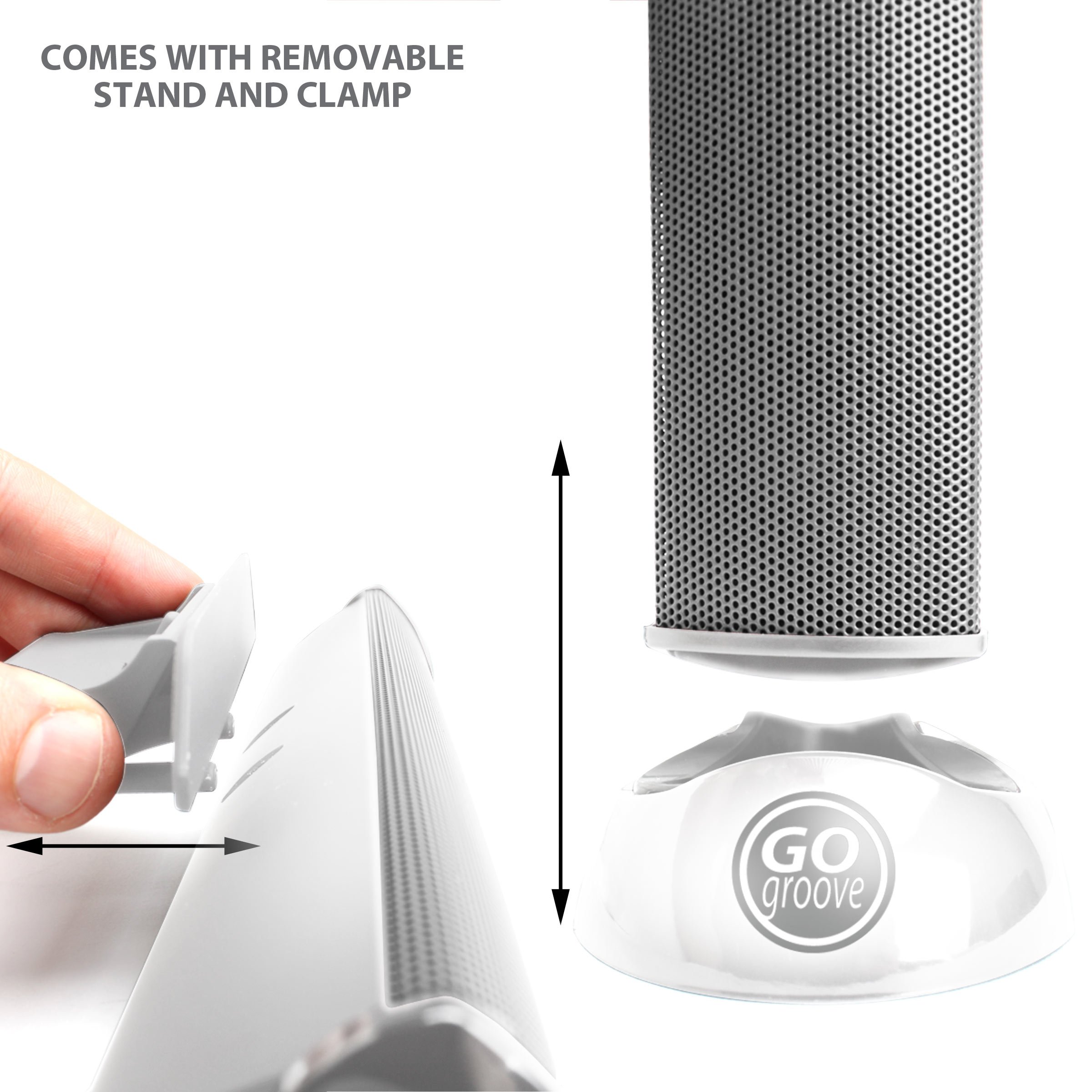 GOgroove SonaVERSE USB Powered Mini Sound Bar - Portable External Computer Speaker with Clip-On Design for Laptops & Monitors | Digital Audio Input & Power via Single USB Cable (White) | Perfect for Home Office, Gaming & Music Streaming