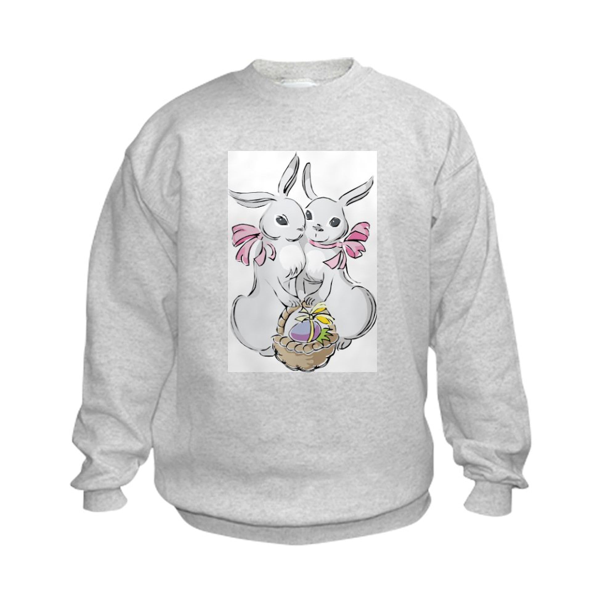 Easter Bunny Kids Sweatshirt - Cute Rabbit Graphic Youth Pullover Hoodie for Boys & Girls | Perfect for Easter Celebrations, Spring Outfits & Family Photos