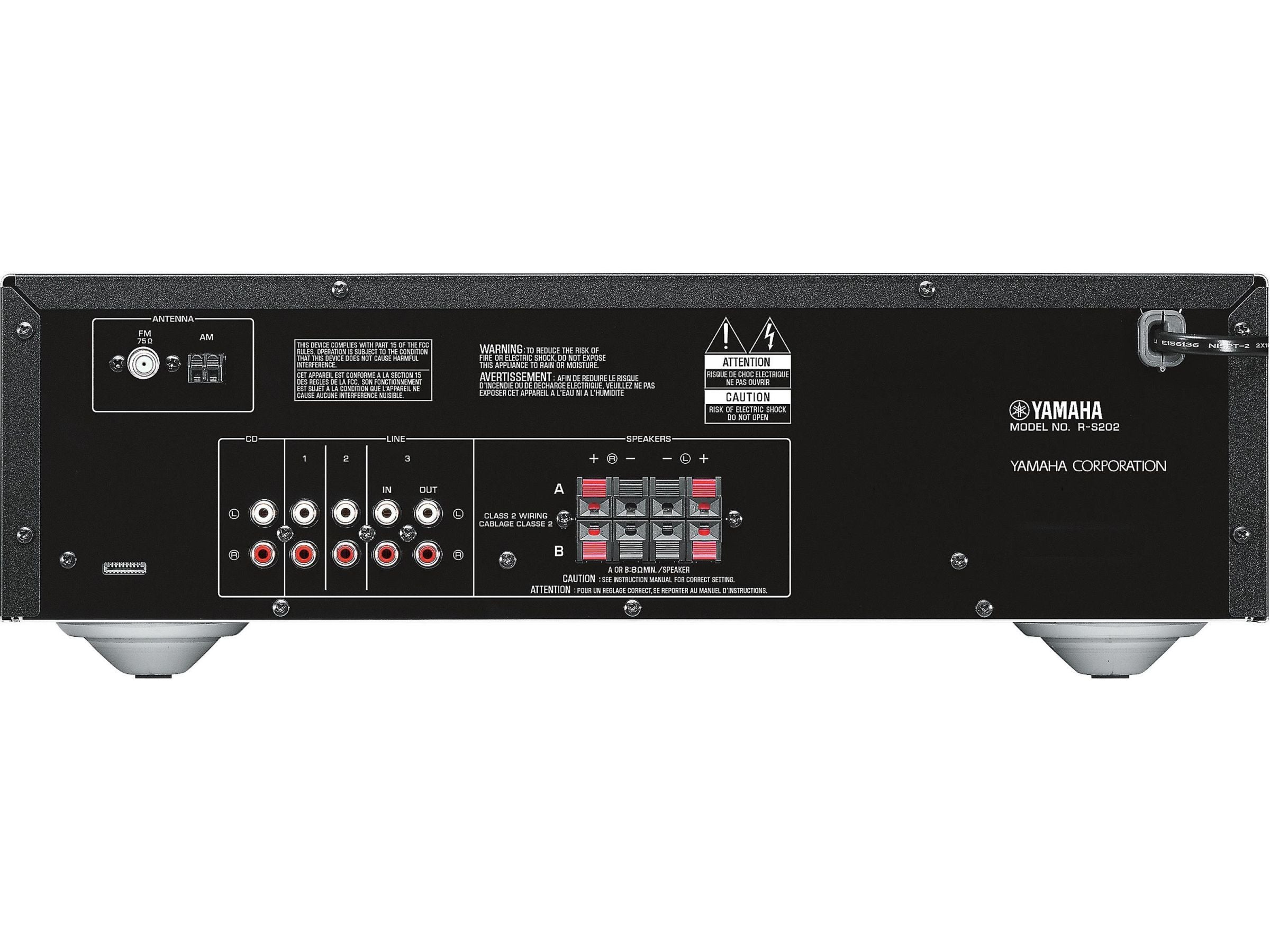 Yamaha R-S202 Stereo Receiver - High-Fidelity 2-Channel Audio Amplifier for Home Theater & Music Listening