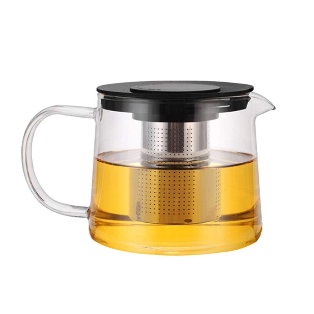 DOITOOL 34oz Glass Teapot with Infuser & Strainer - Heat Resistant Stovetop Kettle for Loose Leaf Tea, Iced Tea & Milk - Perfect for Home, Office & Tea Parties (1pc)