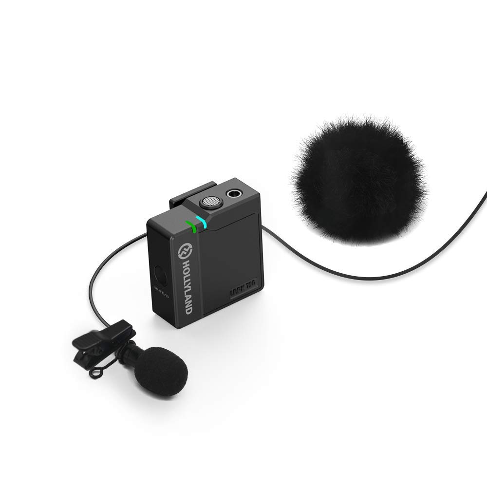 Hollyland Lark 150 Wireless Lavalier Microphone System - Single Transmitter with Lapel Mic, 5ms Ultra-Low Latency, 100m Range - Ideal for YouTube, Vlogging, Live Streaming & Interviews (Black)