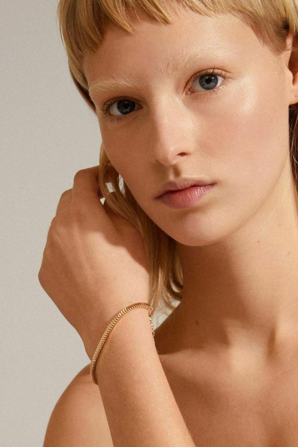 Dominique Flat Snake Gold Chain Recycled Bracelet for Women - Eco-Friendly Jewelry Gift for Birthday, Anniversary & Everyday Wear