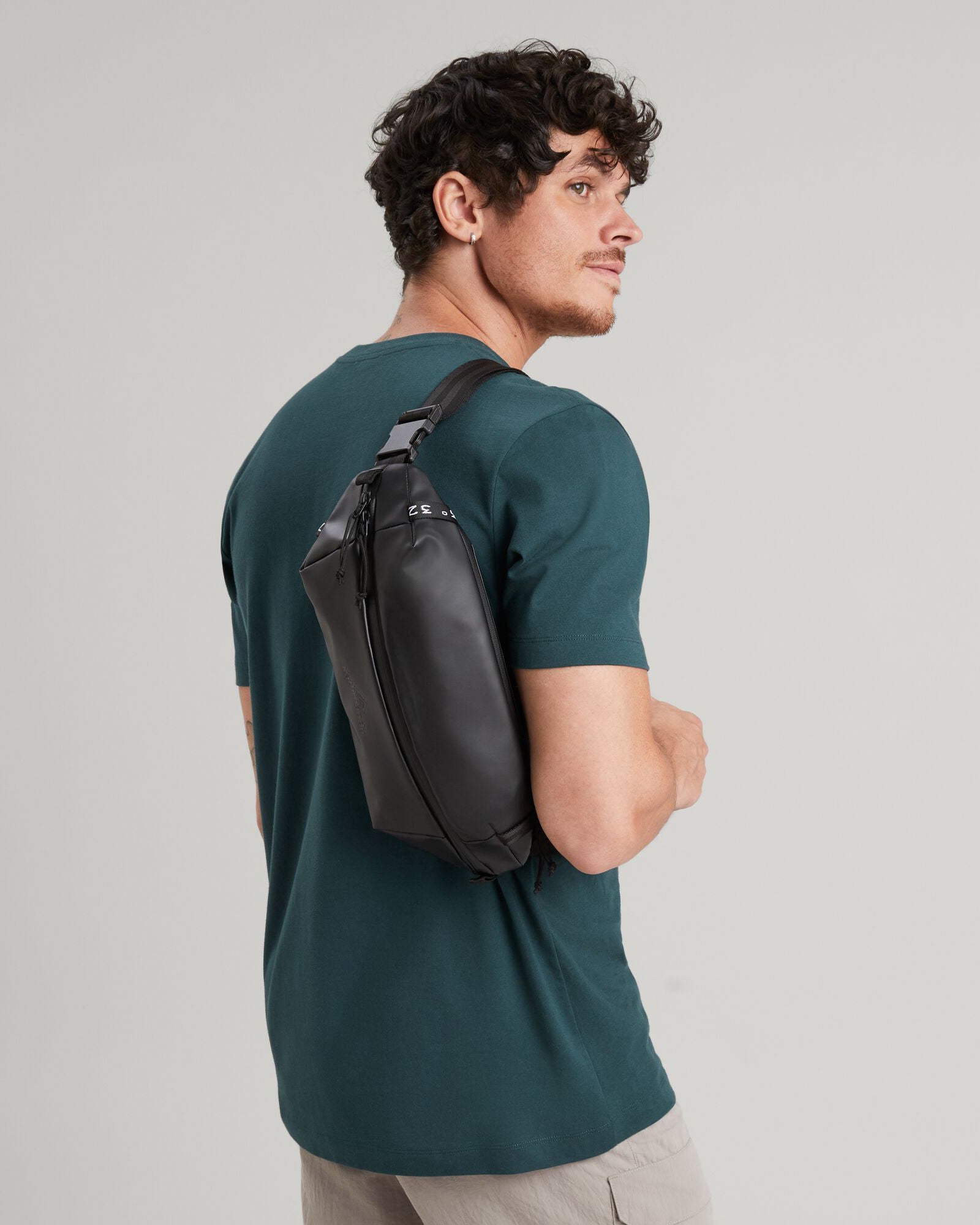 Amphi Cross Body Bag for Women - Stylish Black Stingray Leather Shoulder Purse - Perfect for Travel, Shopping & Everyday Use