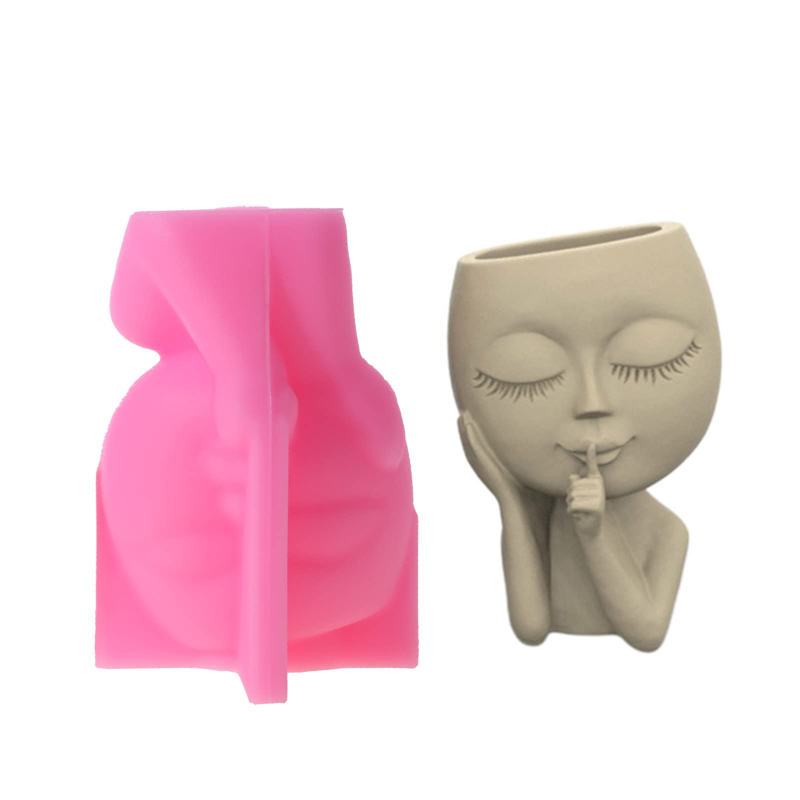 Silicone Flower Pot Mold for Concrete Candlesticks, Candle Holders, Succulent Planters, Cement Clay & Resin Pen Holders - DIY Craft Molds for Home Decor, Wedding Centerpieces, and Gift Making