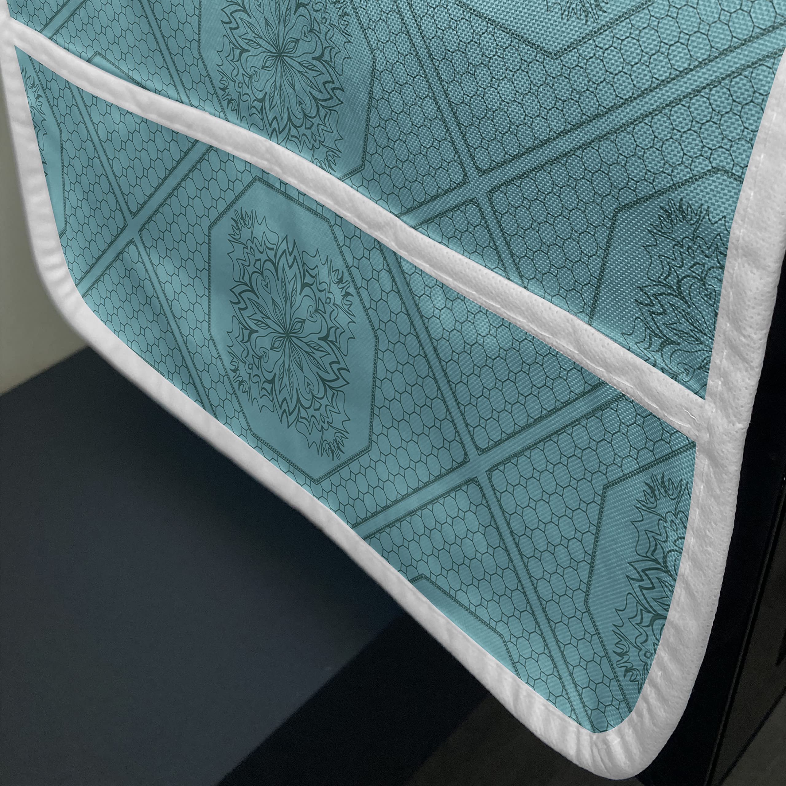Ambesonne Geometric Microwave Oven Cover - Waterproof Kitchen Organizer with Pockets, 36