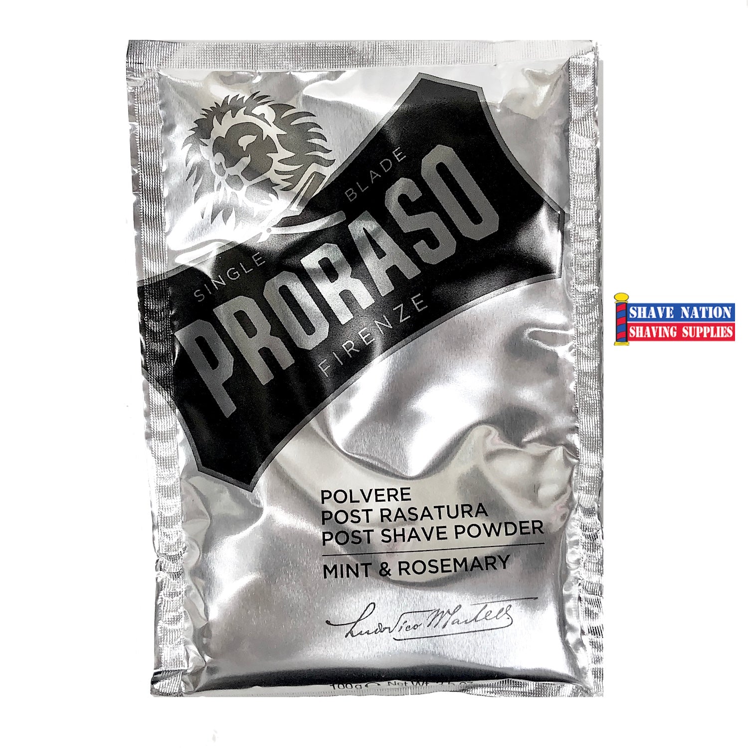 Proraso Post Shave Powder for Men - Professional Barber-Grade Talc for Smooth Skin & Razor Burn Relief | Perfect for Home Shaving & Barber Shop Use
