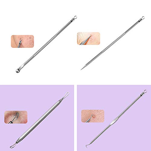 Professional Blackhead Remover Kit - 8PCS Pimple Extractor Tools Set for Acne & Pore Care | Portable Blackhead Removal Tools for Girls | Perfect for Home Spa & Travel Skincare Routine