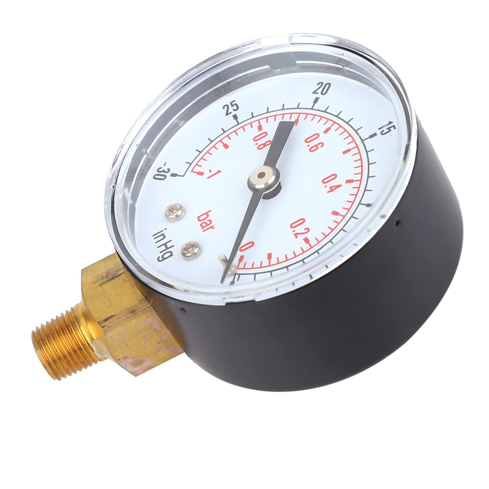 Fafeicy 50mm Vacuum Gauge -1-0Bar/-30-0inHg, 1/8