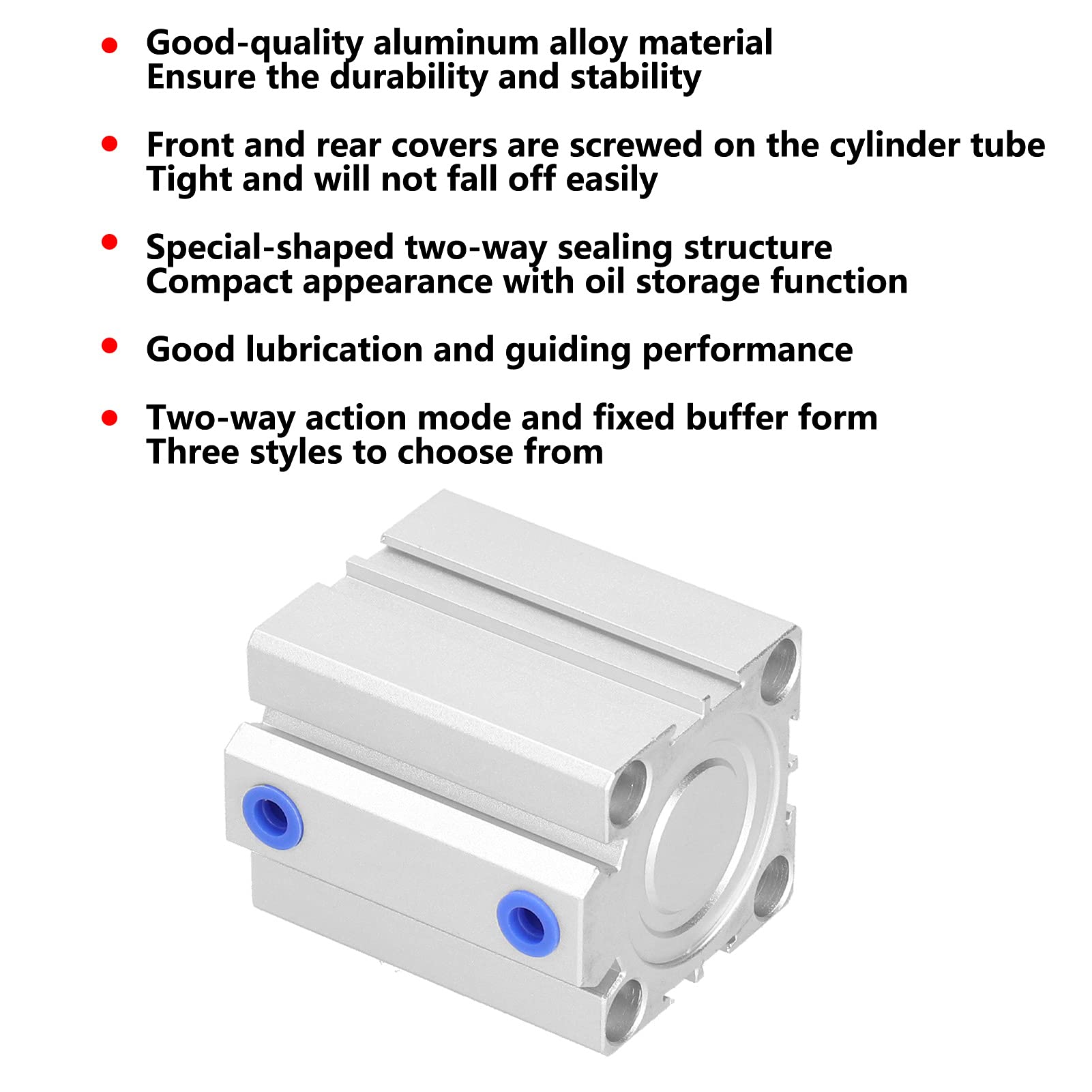 High Reliability Double Action Pneumatic Air Cylinder - Durable & Precise Guiding Performance for Industrial Automation & Machinery