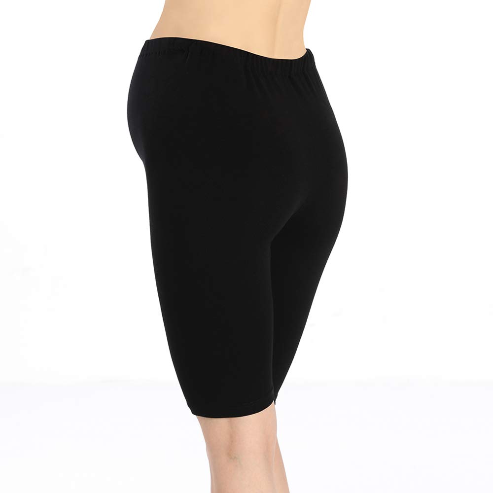 QingWan Maternity Yoga Shorts for Women - Over The Belly Pregnancy Leggings, Knee-Length Workout Shorts for Prenatal Exercise, Comfortable Maternity Activewear for Yoga, Gym & Daily Wear