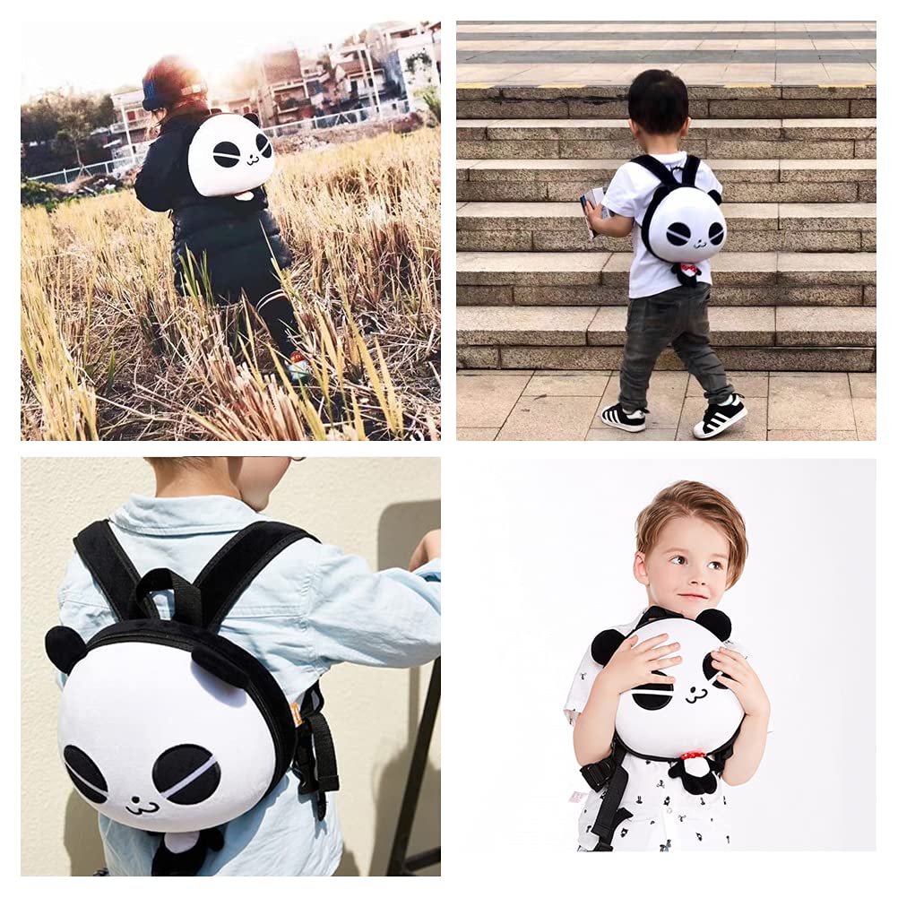 Toddler Safety Harness Backpack - Panda Plush Animal Leash for Kids, Adjustable Child Walking Reins for Outdoor Adventures & Travel