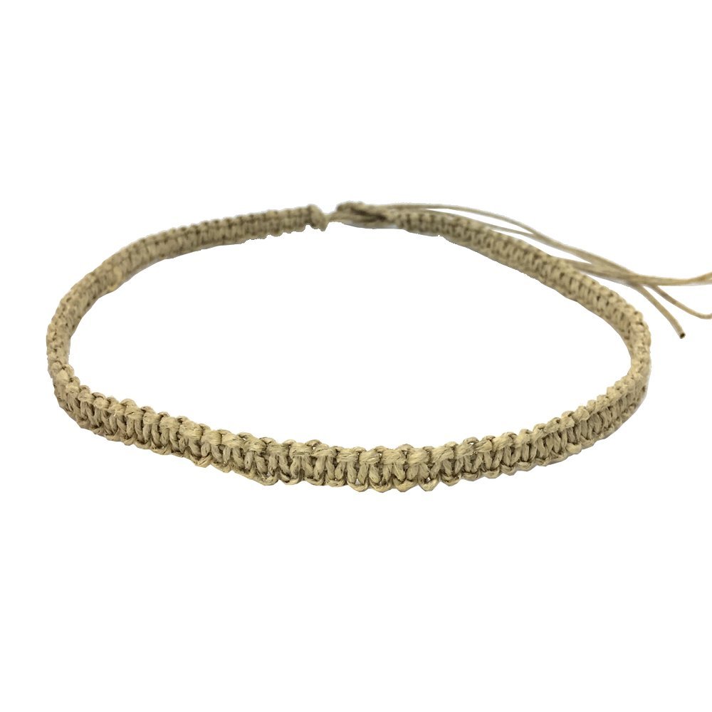 Handmade Hawaiian Hemp Choker Necklace from Maui – Natural Beaded Jewelry for Women, Boho Beach Style Accessory | Perfect for Festivals, Vacations & Summer Outfits