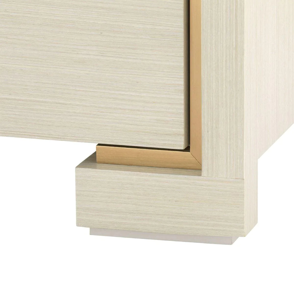 Blake 3-Drawer Side Table in Blanched Oak - Customizable Pull Handles | Nightstand, Bedroom End Table, Living Room Accent Furniture