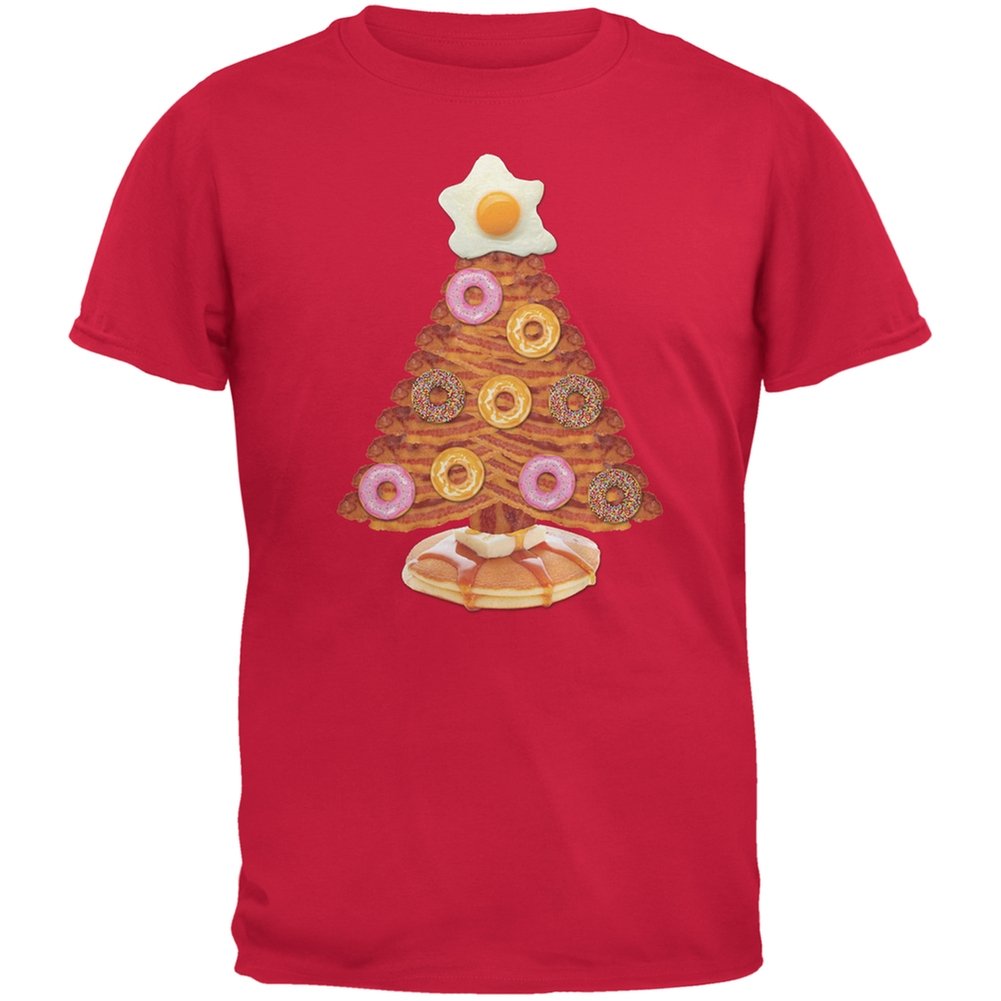 Christmas Tree Bacon & Eggs T-Shirt for Youth - Festive Breakfast Fun