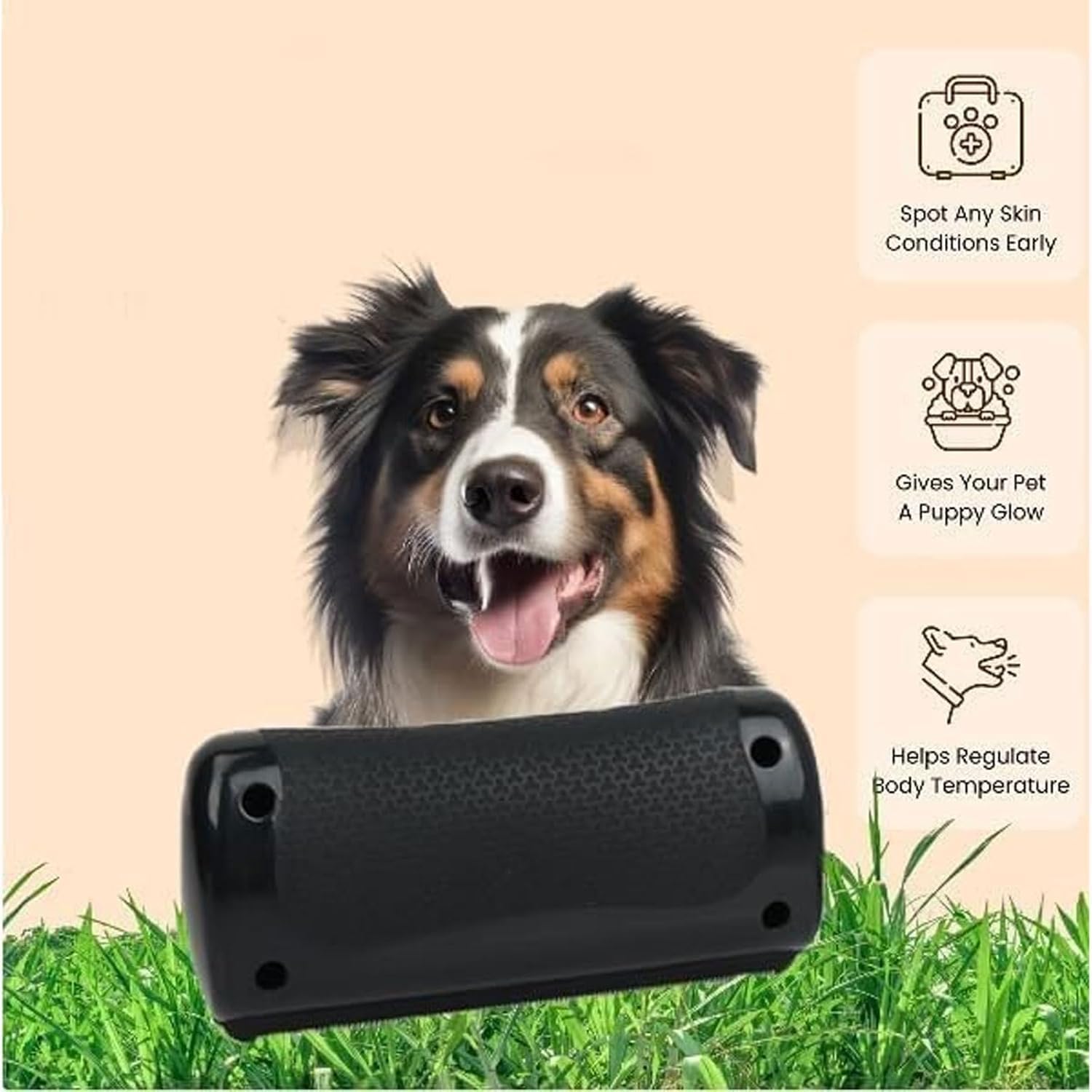 Mr Waggy Tails Deshedding Brush for Dogs & Cats - 2pcs, Perfect for Short Hair Pets at Home